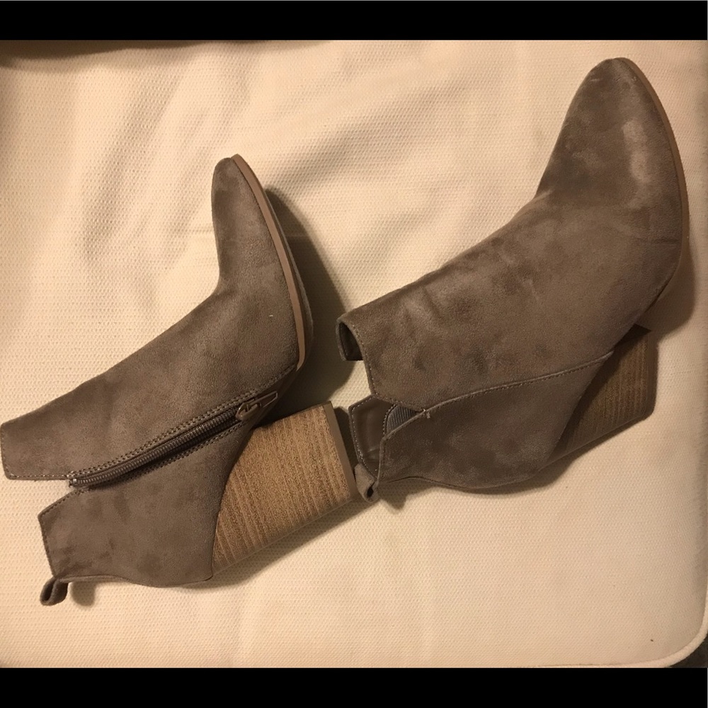 Beige/ Tan booties. Only worn twice